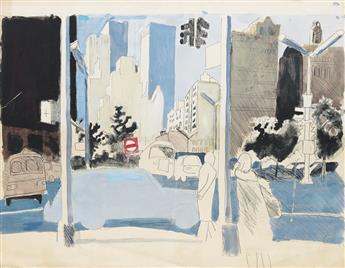 FAIRFIELD PORTER Study for Street Scene.